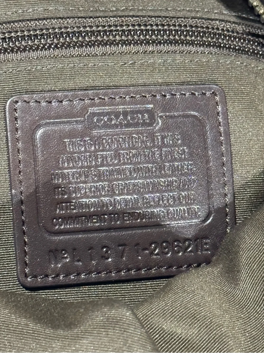 Genuine Coach Legacy Signature Duffle Shoulder Handbag L1371-29621E Tan/Brown